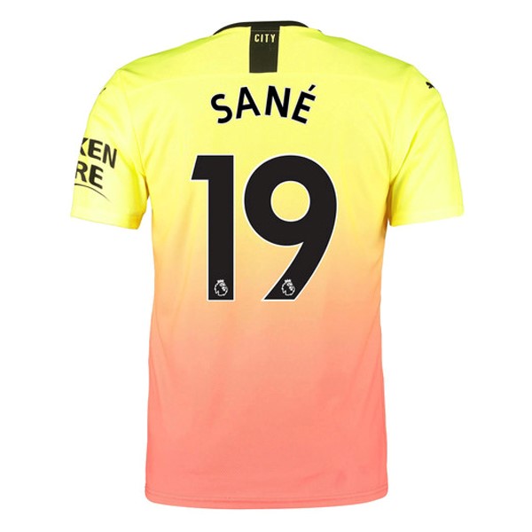 Camiseta Manchester City NO.19 Sane Tercera equipo 2019-20 Naranja